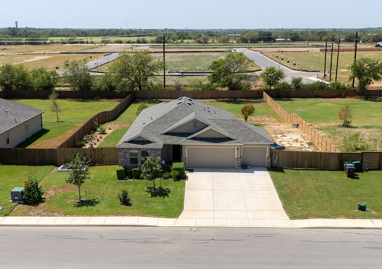 Aerial view of the home from above